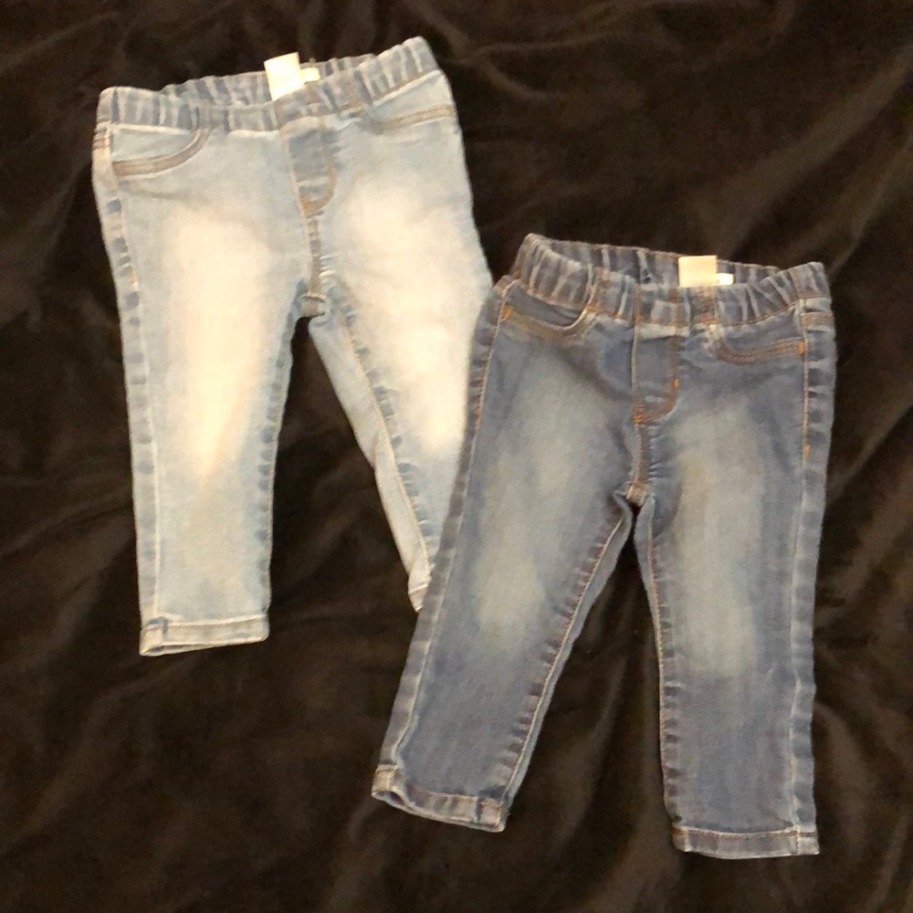 2 pairs Osh gosh bigosh jeans ( jeggings)